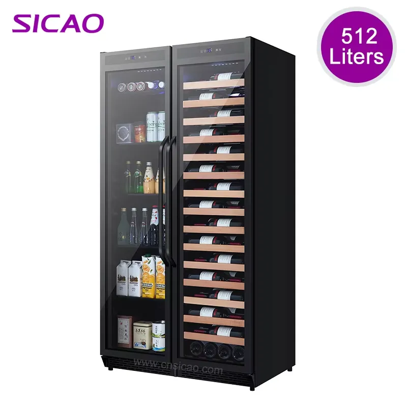 Wine Beer Fridge - Wbudowana lodówka na napoje, dwudrzwiowa chłodziarka